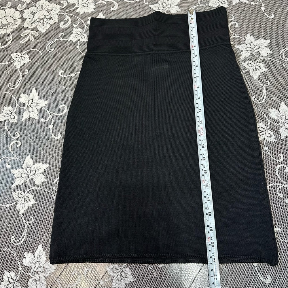 Jean Paul Gaultier 90’s Black High Waisted Bandage Mini Skirt Sz Small - Picture 14 of 16